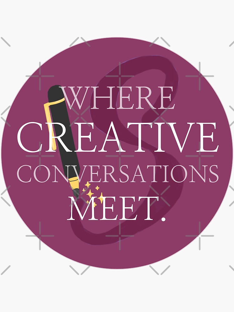 Thumbnail 3 of 3, Sticker, Spellbinder Where Creative Conversations Meet Slogo designed and sold by spellbindermag.