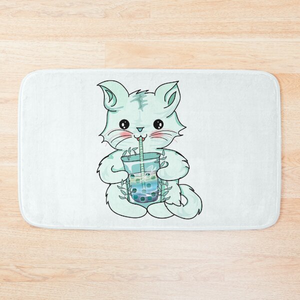 Item preview, cat boba tea bubble l cat drinking boba designed and sold by Bossin.
