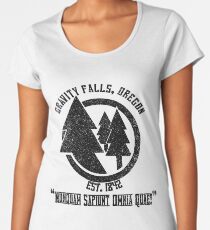 Gravity Falls Town Emblem & Motto Women's Premium T-Shirt