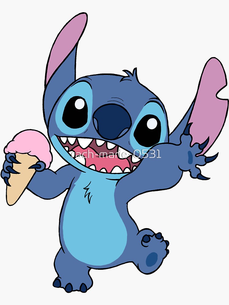 Stitch Ice Cream Sticker For Sale By Rach Marie Redbubble