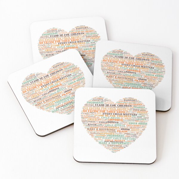 Item preview, Child Abuse Prevention Heart Word Cloud designed and sold by WordCloudStore.