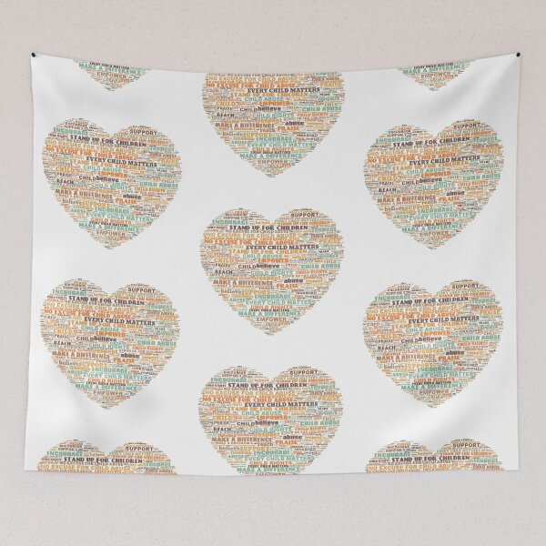Item preview, Child Abuse Prevention Heart Word Cloud designed and sold by WordCloudStore.