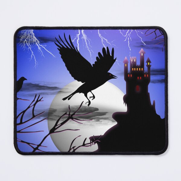 Item preview, Raven's Haunted Castle Halloween Night designed and sold by BluedarkArt.