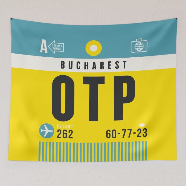 Aperçu de l'œuvre Luggage Tag A - OTP Bucharest Romania créée et vendue par VoodooCircus.