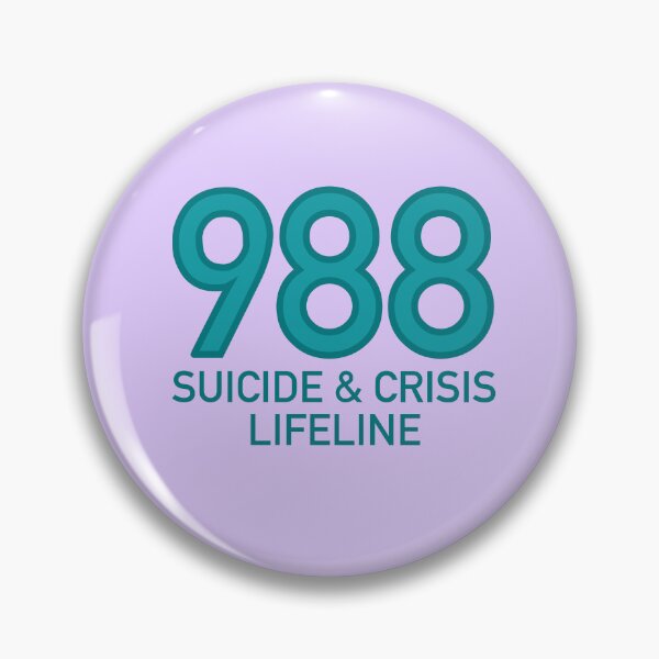 Item preview, 988 Suicide & Crisis Lifeline (Turquoise) designed and sold by TheEmilySuzanne.