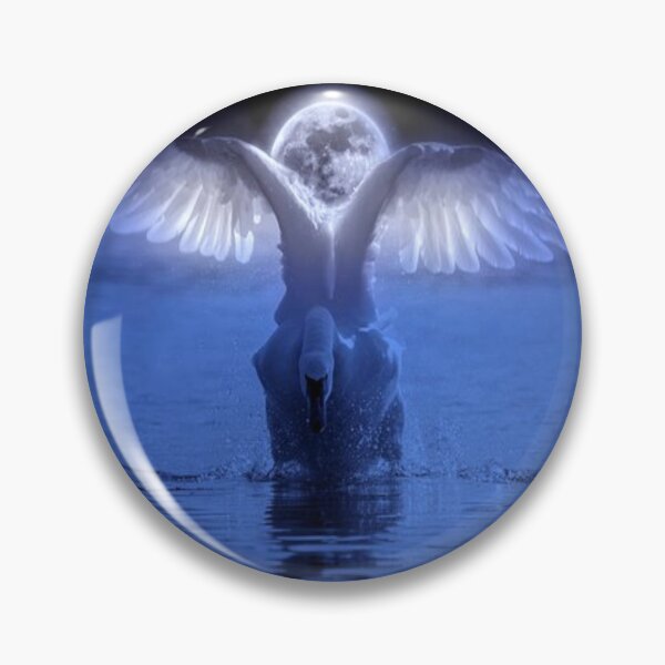 Item preview, Cute swan and full moon Art. designed and sold by BEAUTY ⭐⭐⭐⭐⭐.