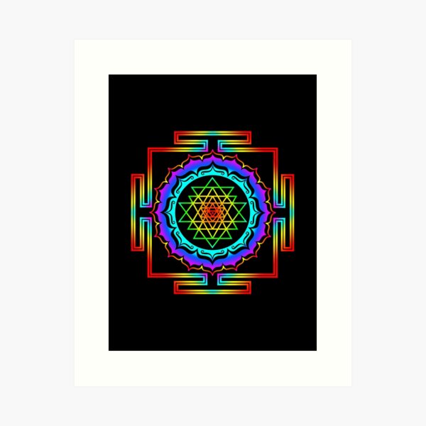 Item preview, Shri Yantra - Cosmic Conductor of Energy, Rainbow designed and sold by nitty-gritty.