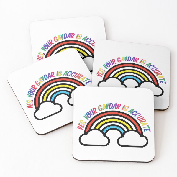 Item preview, Yes Your Gaydar Is Accurate Rainbow With Clouds designed and sold by LuckyKermit.