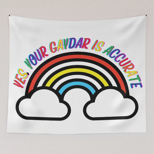 Item preview, Yes Your Gaydar Is Accurate Rainbow With Clouds designed and sold by LuckyKermit.