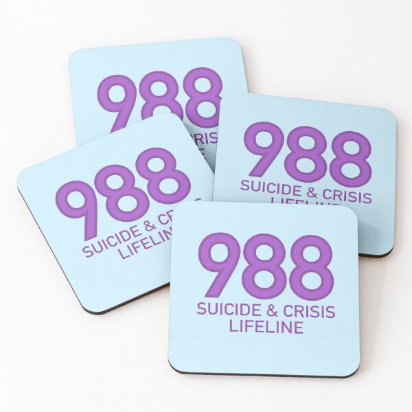 Item preview, 988 Suicide & Crisis Lifeline (Purple) designed and sold by TheEmilySuzanne.