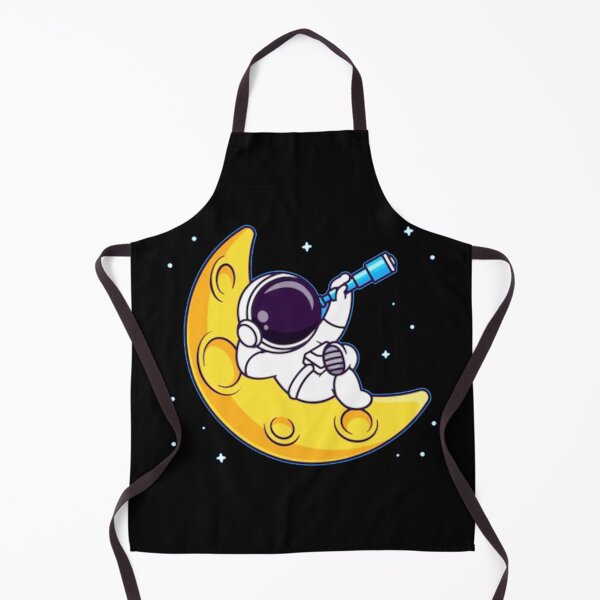 Artikelvorschau, Netter Halbmond und Astronaut, der einen Teleskop-Cartoon hält. entworfen und verkauft von BEAUTY ⭐⭐⭐⭐⭐.