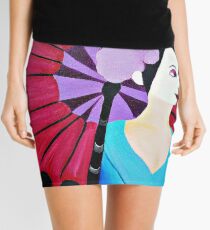 Geisha Painting Mini Skirt