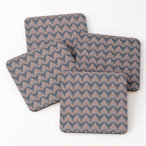 Item preview, Abstract Chevron - Rose Tan on Naval Blue designed and sold by NolkDesign.