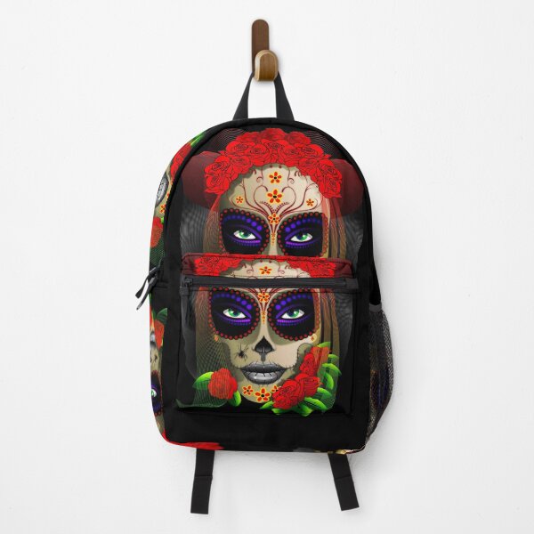 Item preview, Skull Girl Dia de los Muertos Portrait designed and sold by BluedarkArt.