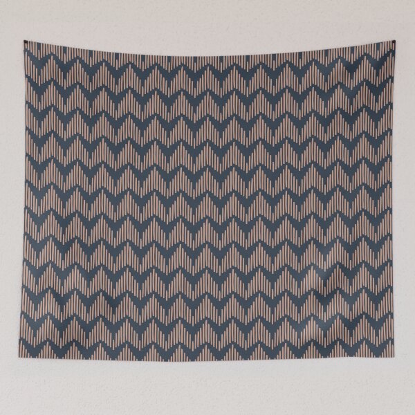 Item preview, Abstract Chevron - Rose Tan on Naval Blue designed and sold by NolkDesign.