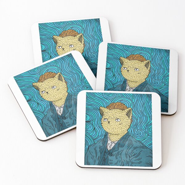 Item preview, Cat Van Gogh, Cat Van Gogh Art Prints designed and sold by GaliaTati.