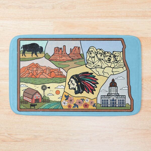 Item preview, Mt Rushmore Black Hills & Badlands South Dakota Map designed and sold by merchzy.