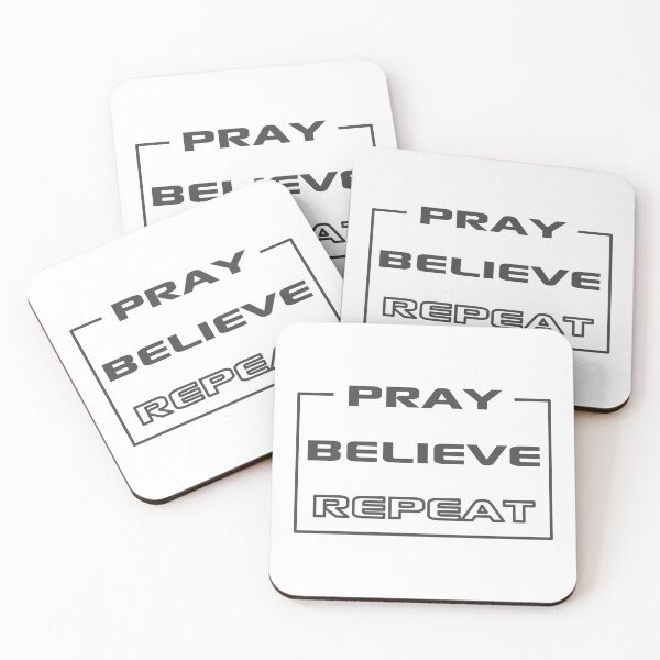 Item preview, Christian Design - Pray, Believe, Repeat designed and sold by simplydesignart.