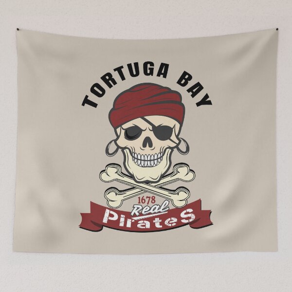 Artikelvorschau, Tortuga Bay Real Pirates - Ein Totenkopf mit dem Schriftzug Tortuga Bay Real Pirates  entworfen und verkauft von velisani.