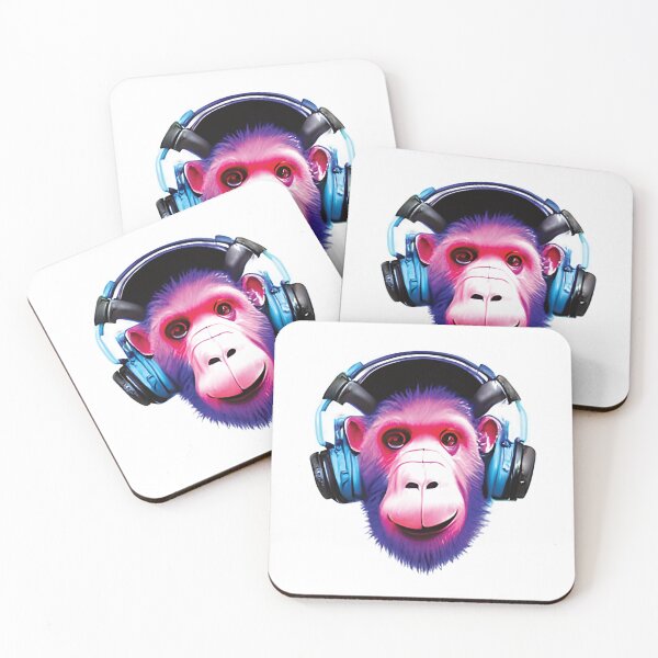 Item preview, Monkey Headphones Illustrations & Vectors designed and sold by ralick.