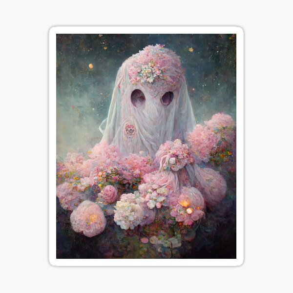 Flower Ghost Sticker