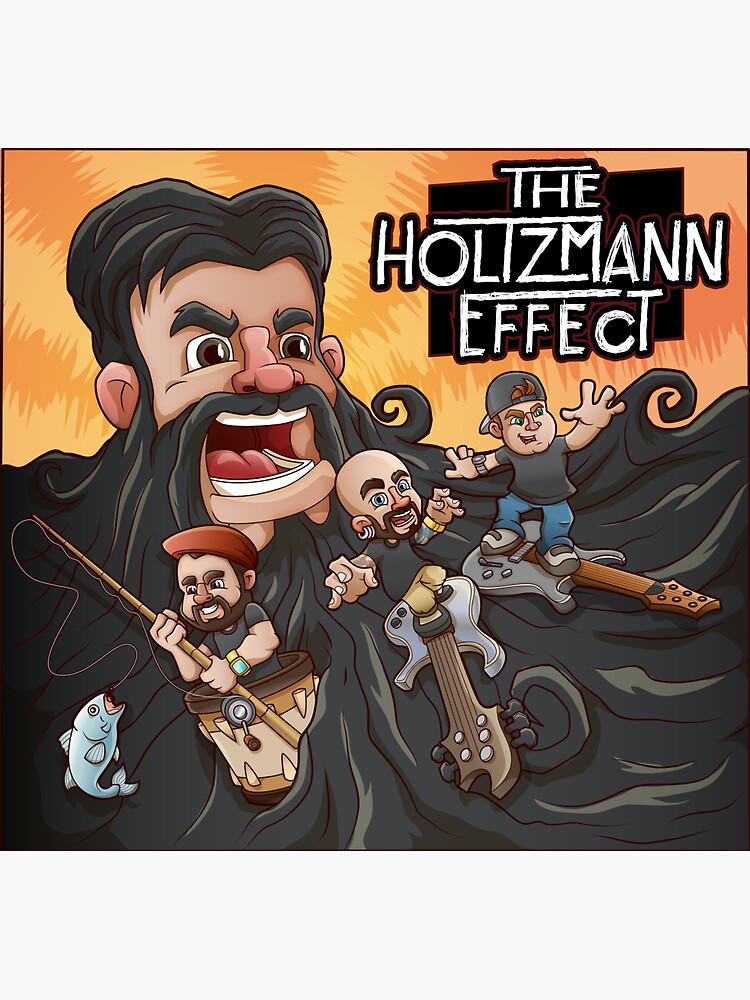 Thumbnail 3 of 3, Sticker, Beard Surf designed and sold by HoltzmannEffect.