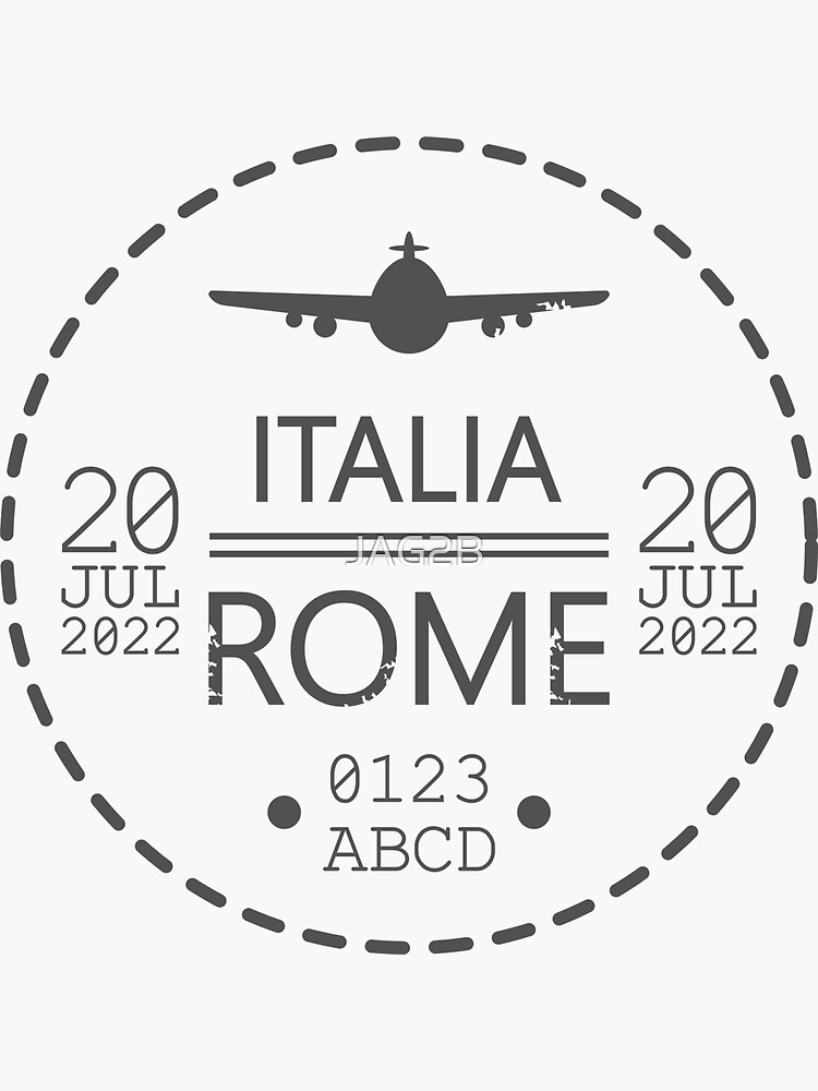 "Rome Fiumicino Airport" Sticker for Sale by JAG2B Redbubble