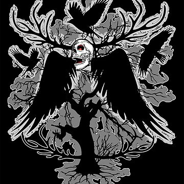 Artwork thumbnail, Nightmare Skull and Crows by BluedarkArt