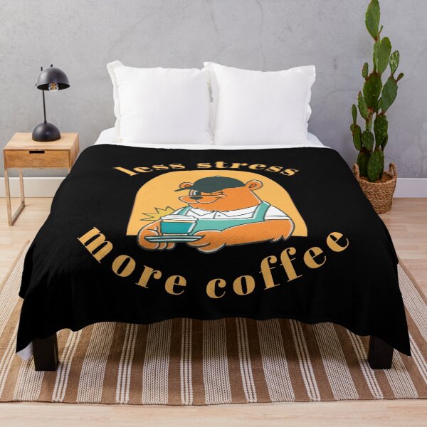 Item preview, Less Stress More Coffee Bear designed and sold by Prahaano Designs.