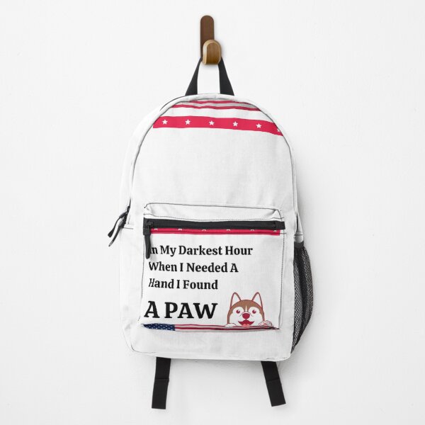 Item preview, In My Darkest Hour When I Needed A Hand I Found A Paw Husky US Flag designed and sold by sabricreations.