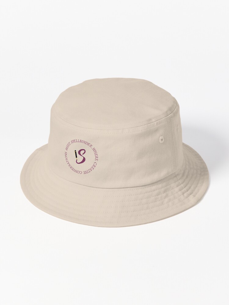 Thumbnail 1 of 6, Bucket Hat, Spellbinder Slogan Circle Design designed and sold by spellbindermag.