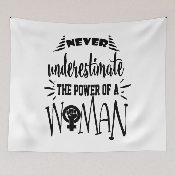 Item preview, Never underestimate the power of a woman shirt, never underestimate the power of a woman masks, never underestimate the power of a woman phone cases  designed and sold by Poussyarts.