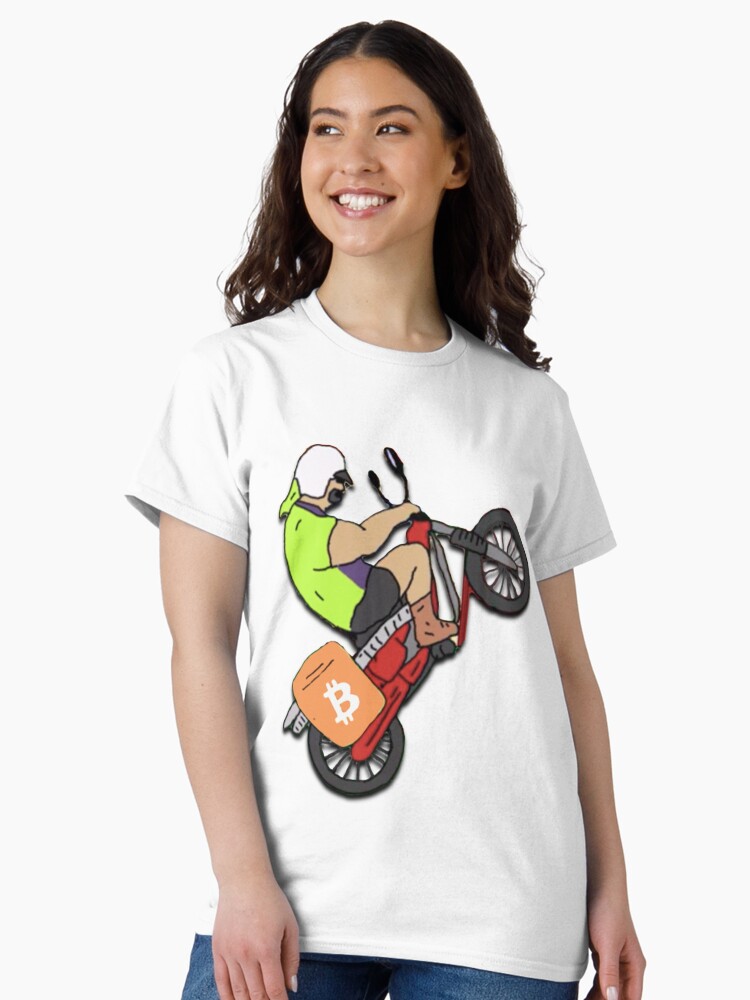 Thumbnail 2 of 7, Classic T-Shirt, Mike Nolan Wheelie designed and sold by clothingstoreJK.