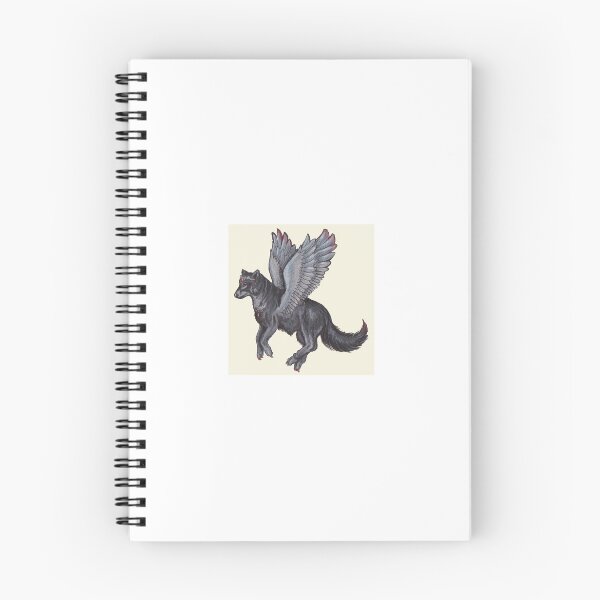 Artikelvorschau, Winged Wolf Schwarze und rote Juwelen entworfen und verkauft von Stephanie Small.