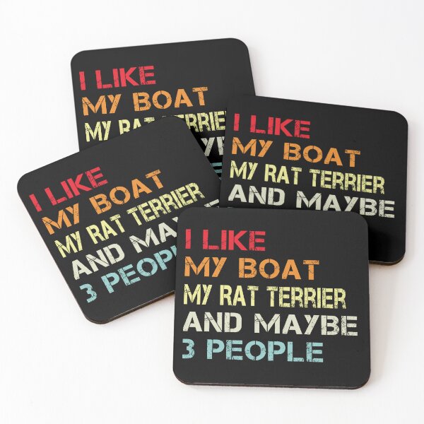 Item preview, i like my boat my rat terrier and maybe 3 people designed and sold by randomdogshirt.