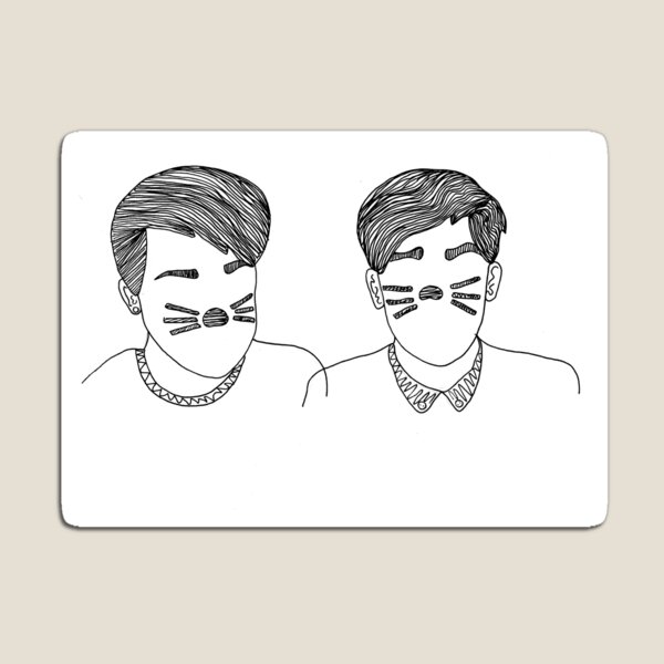 Item preview, Dan and Phil- Line Art designed and sold by A.J Originals.