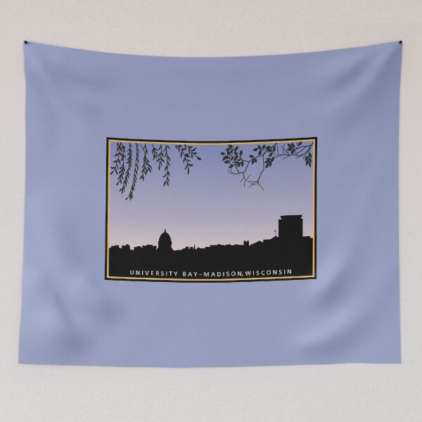 Item preview, Madison, WI skyline across University Bay at sunrise designed and sold by rvjames.