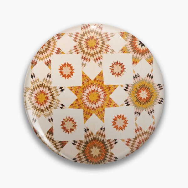 Item preview, Quilt, Star of Bethlehem pattern variation (1840-50) designed and sold by unsung.art [].