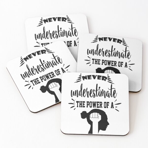 Item preview, Never underestimate the power of a woman shirt, never underestimate the power of a woman masks, never underestimate the power of a woman phone cases  designed and sold by Poussyarts.