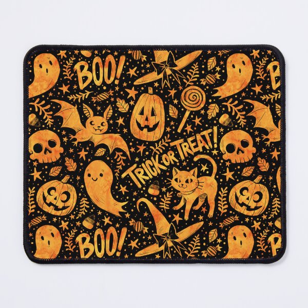 Item preview, Spooky Cute Halloween Orange on Black designed and sold by Paisley Yazel.