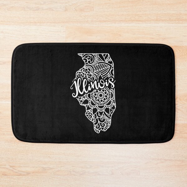Item preview, Illinois Black And White Map designed and sold by OutcastBrain.