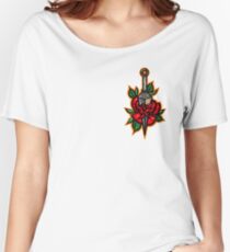 Naruto Konoha Kunai Through Rose Women's Relaxed Fit T-Shirt