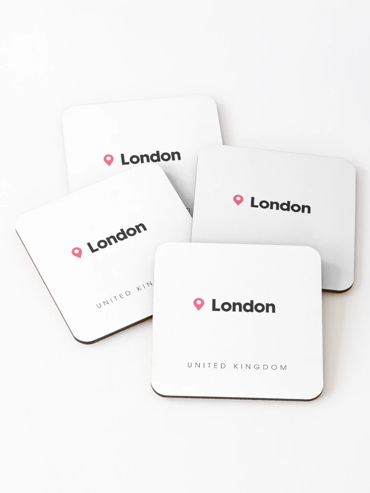 Thumbnail 1 of 5, Coasters (Set of 4), London Map designed and sold by Rajadrone.