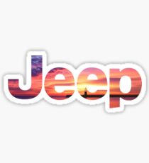 Sonnenuntergang Jeep Sticker