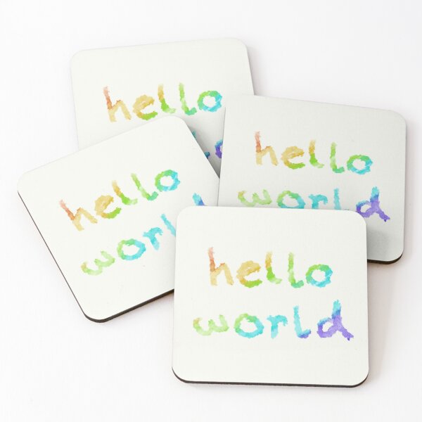 Item preview, "Hello world" rainbow nursery art designed and sold by knileuh.