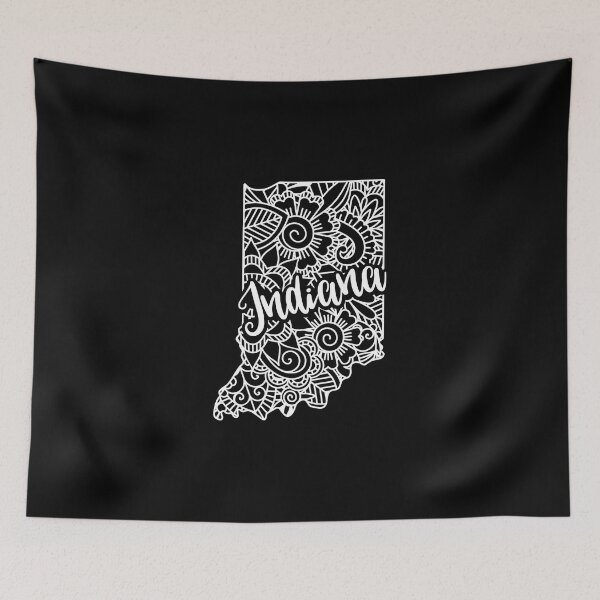 Item preview, Indiana Black And White Map designed and sold by OutcastBrain.