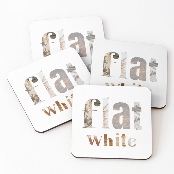 Item preview, Flat white coffee aesthetic designed and sold by Createez.