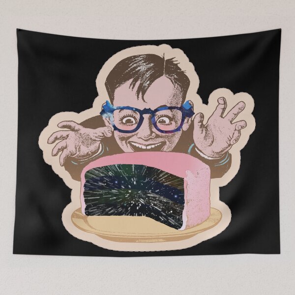 Item preview, Happy Kid with Space Cake - Space Warped Design for Cool Children T-shirts and other accessories designed and sold by Ridiculam Toga.