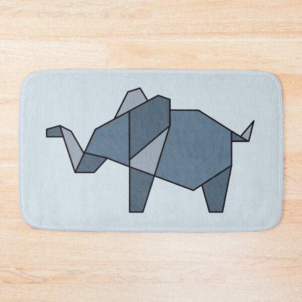 Item preview, Blue Abstract Geometric Elephant designed and sold by ontheoutside.
