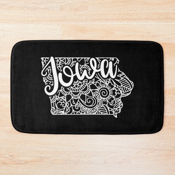 Item preview, Iowa Black And White Map designed and sold by OutcastBrain.